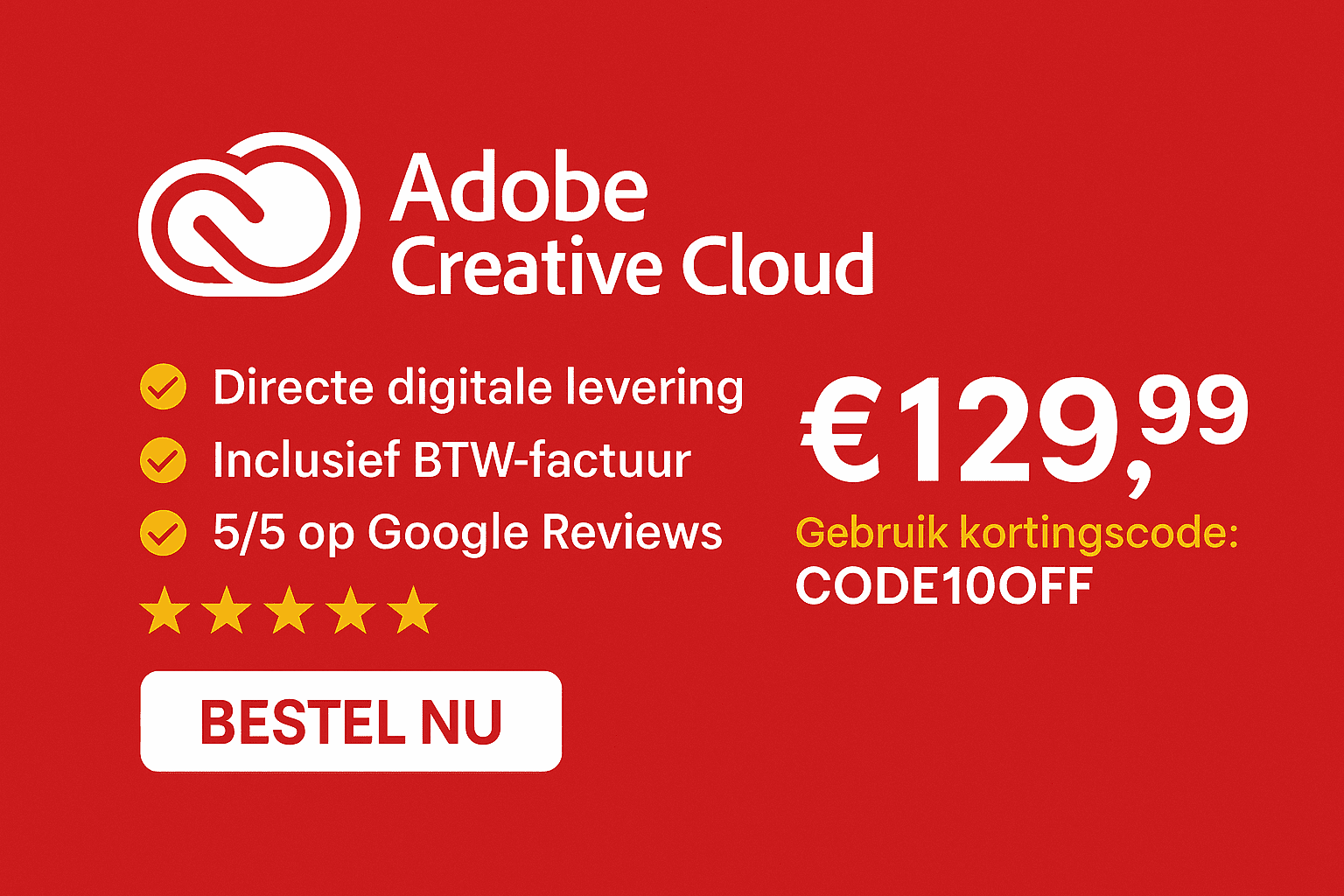 Adobe Creative Cloud Kortingscode